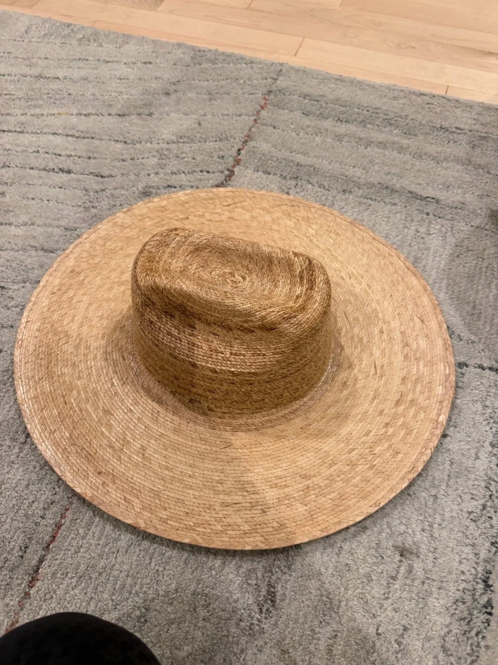 Lack of Color Natural Raffia Wide Brim Sun Hat Size Medium